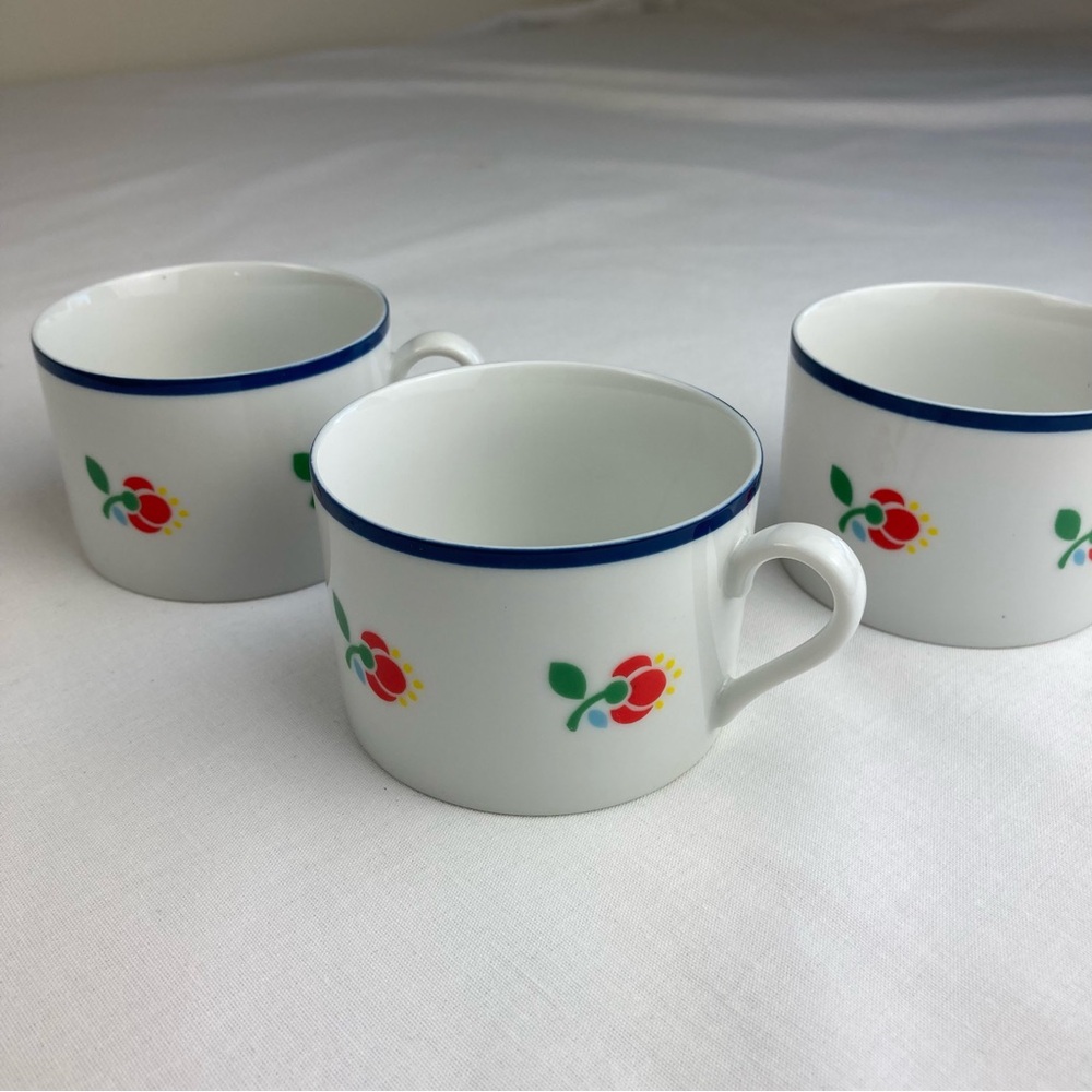 Set of 3 Fitz and Floyd Fleuri Coffee Mugs